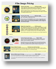 Projector film image types and options for chrismas holiday projectors