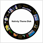 Christmas Theme film for ThemeLite Projector  for gobo holiday christas projectors 