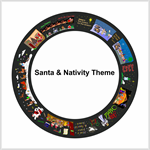 Christmas Theme film for ThemeLite Projector  for gobo holiday christas projectors